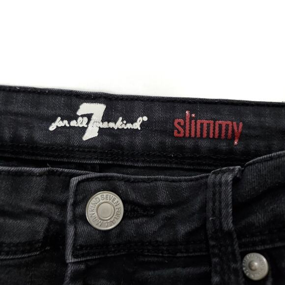 7FAM | Boy's Slimmy Fade Wash Black Jeans - Picture 5 of 7